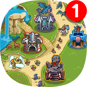 킹덤 디펜스: 워 오브 엠파이어(TD 디펜스) 1.5.7 버그판 1 Kingdom Defense Hero Legend TD logo b