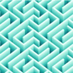 Maze path of light Logo