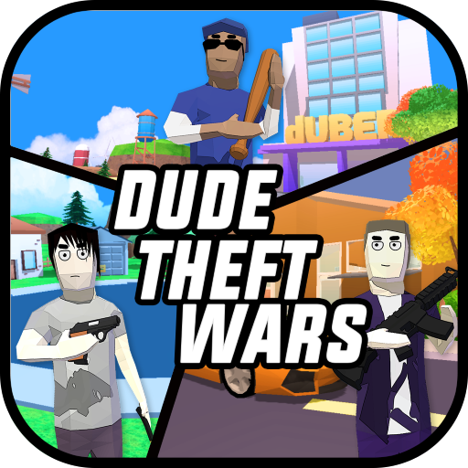 Dude Theft Wars FPS Open world - 듀드 테프트 전쟁 FPS 오픈 월드 0.9.0.9e2 버그판 1 dude theft wars android logo