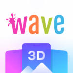 wave live wallpapers maker 3d logo