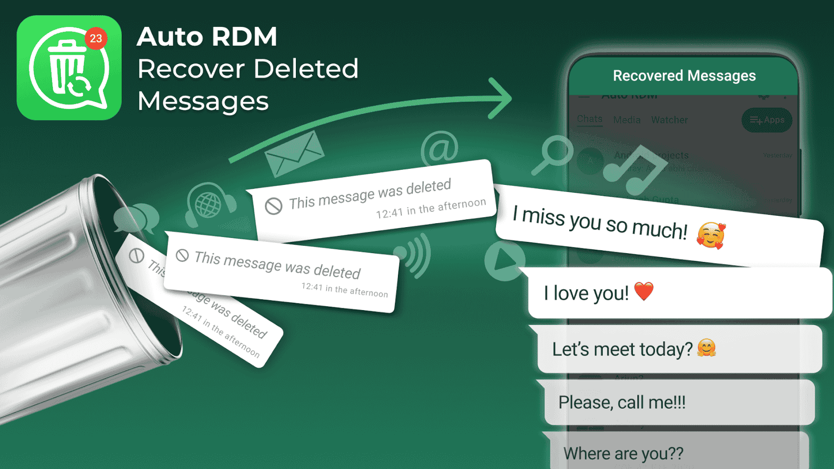 RDM: Recover Deleted Messages – RDM: 삭제된 메시지 복구 (프리미엄) 2.0.3.1 6