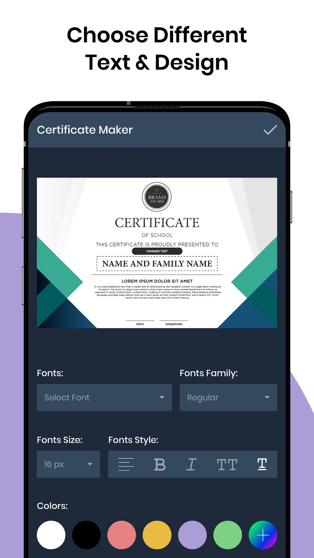 Certificate Maker Certificate Generator App – 증명서 제작기 증명서 생성기 앱 (프리미엄) 4.9.4 3