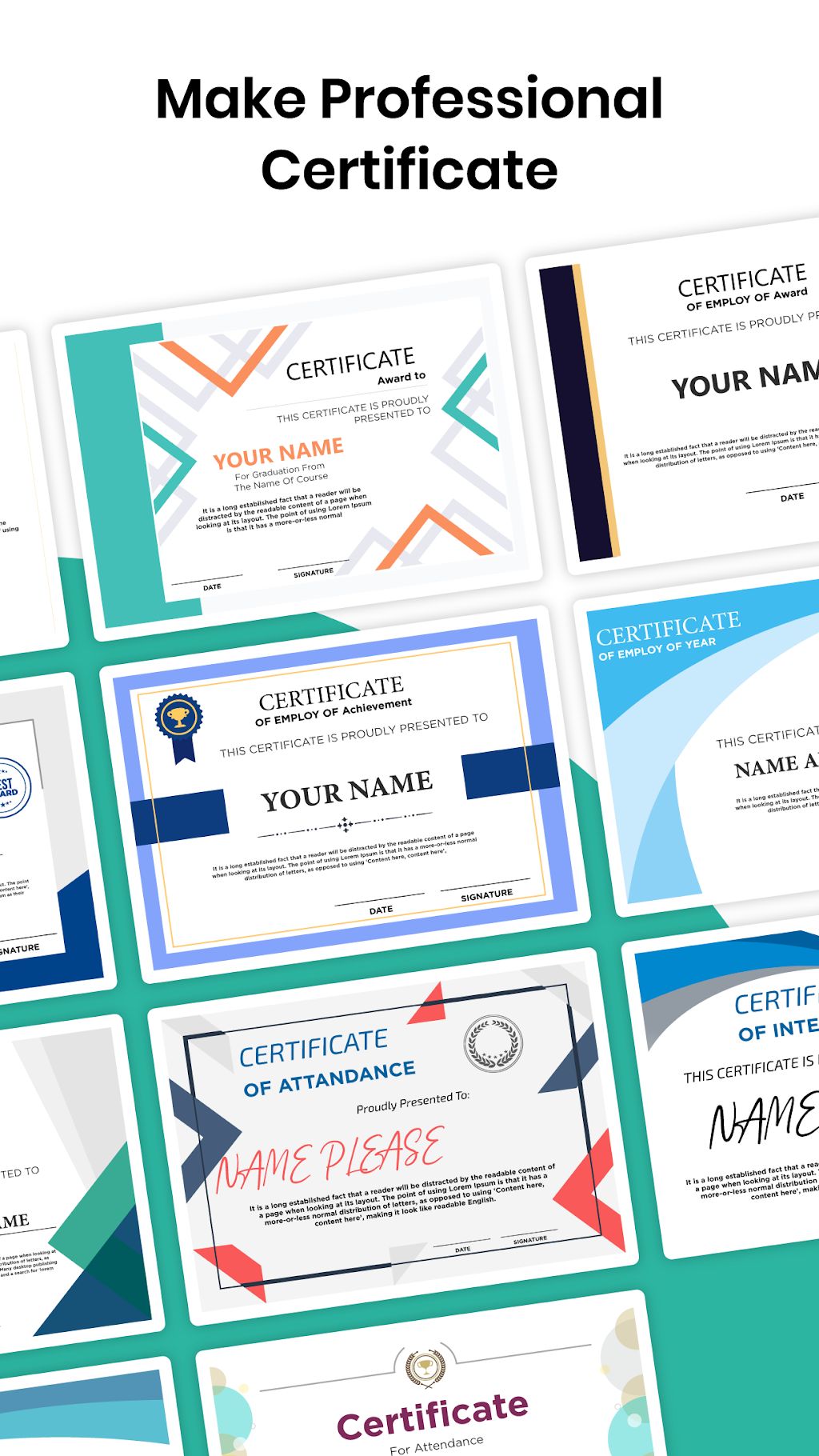 Certificate Maker Certificate Generator App – 증명서 제작기 증명서 생성기 앱 (프리미엄) 4.9.4 7
