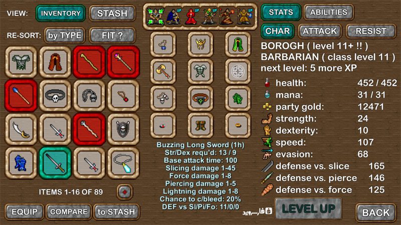 Dungeons of Chaos – 혼돈의 던전 2.4.100 버그판 1
