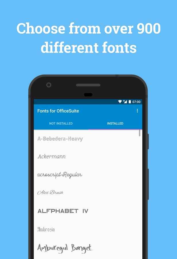 Font Pack for OfficeSuite – 오피스스위트용 글꼴 팩 1.2 1