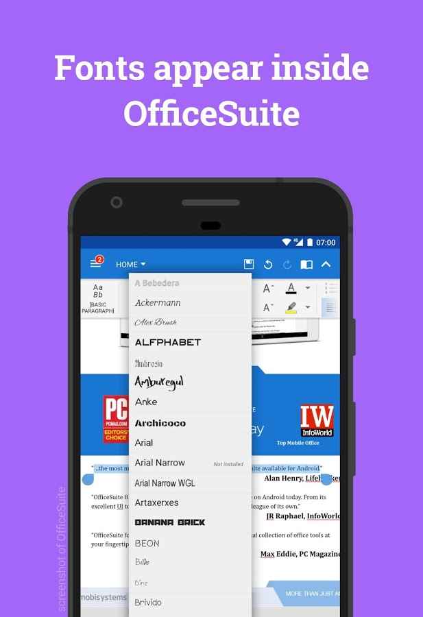 Font Pack for OfficeSuite – 오피스스위트용 글꼴 팩 1.2 3