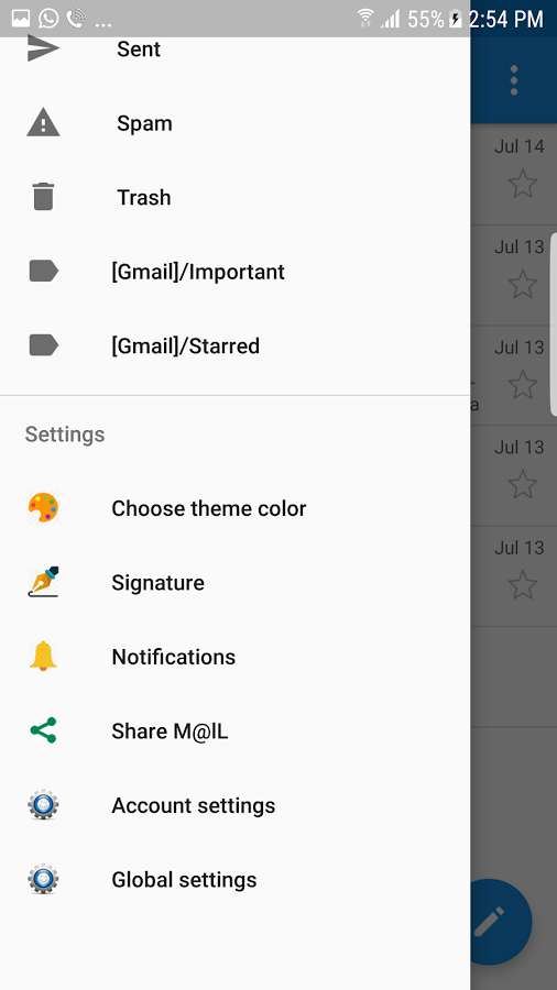 Mail Pro -> All Email Providers – 메일 프로 -> 모든 이메일 제공업체 (프로) 5.123 5