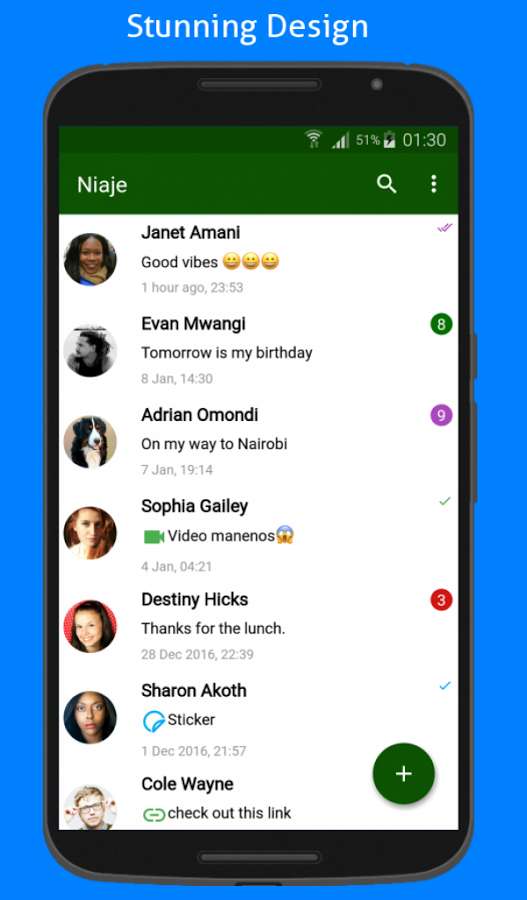 Niaje Messenger SMS & MMS Full – 니아제 메신저 SMS & MMS 풀 (풀) 3.0.3 8