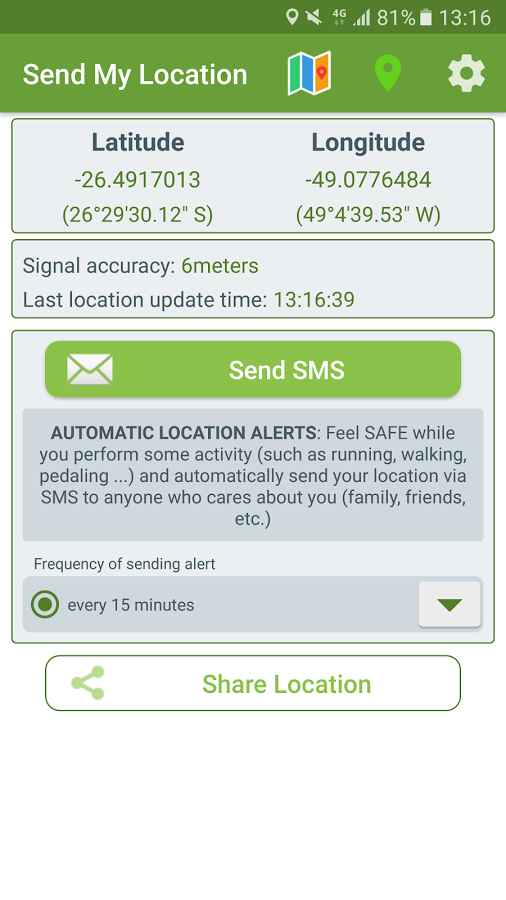 Send My Location – 내 위치 보내기 1.2 1