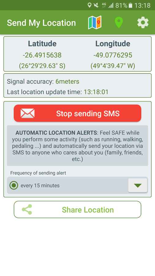 Send My Location – 내 위치 보내기 1.2 2