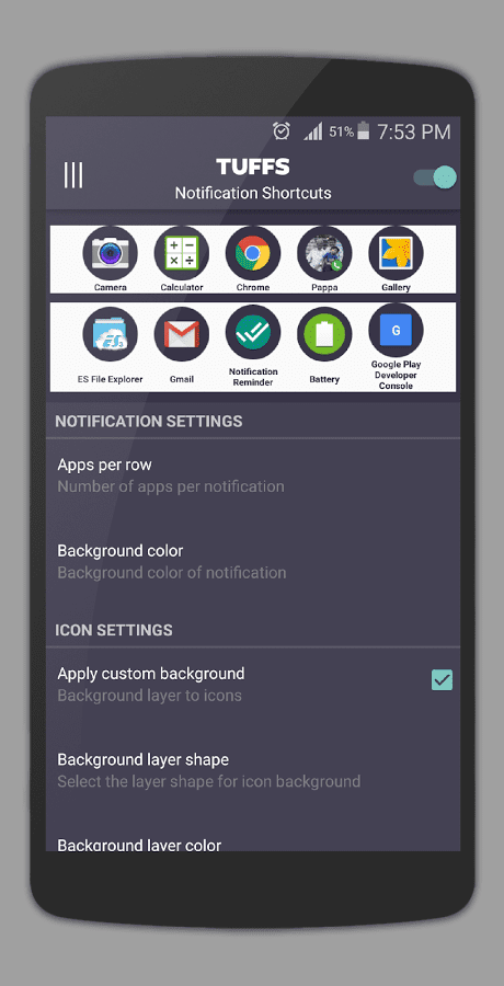 TUFFS Notification Shortcuts FULL – TUFFS 알림 단축키 FULL 4.1 4