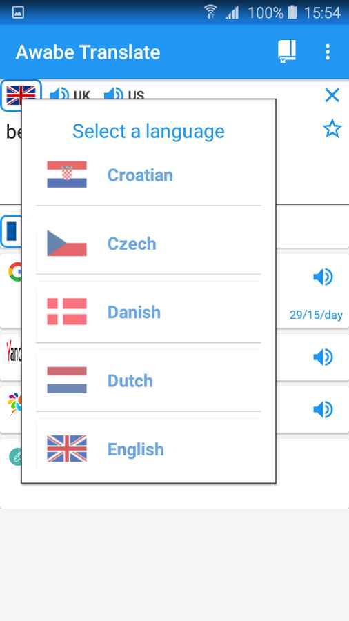 Translate All Languages by Google, Yandex, Glosbe Full – 모든 언어 번역기 (구글, 얀덱스, 글로스베) (프로) 1.2.6 4