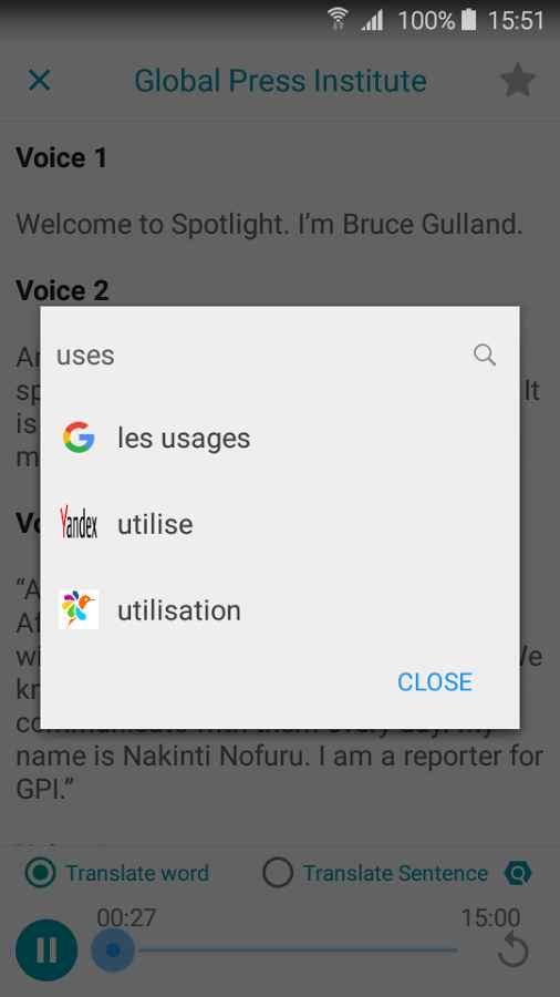 Translate All Languages by Google, Yandex, Glosbe Full – 모든 언어 번역기 (구글, 얀덱스, 글로스베) (프로) 1.2.6 6