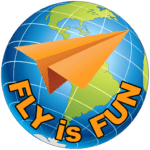 fly is fun aviation navigation logo