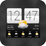 sense v2 flip clock weather logo