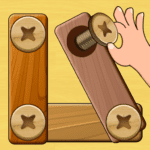 wood nuts bolts puzzle logo